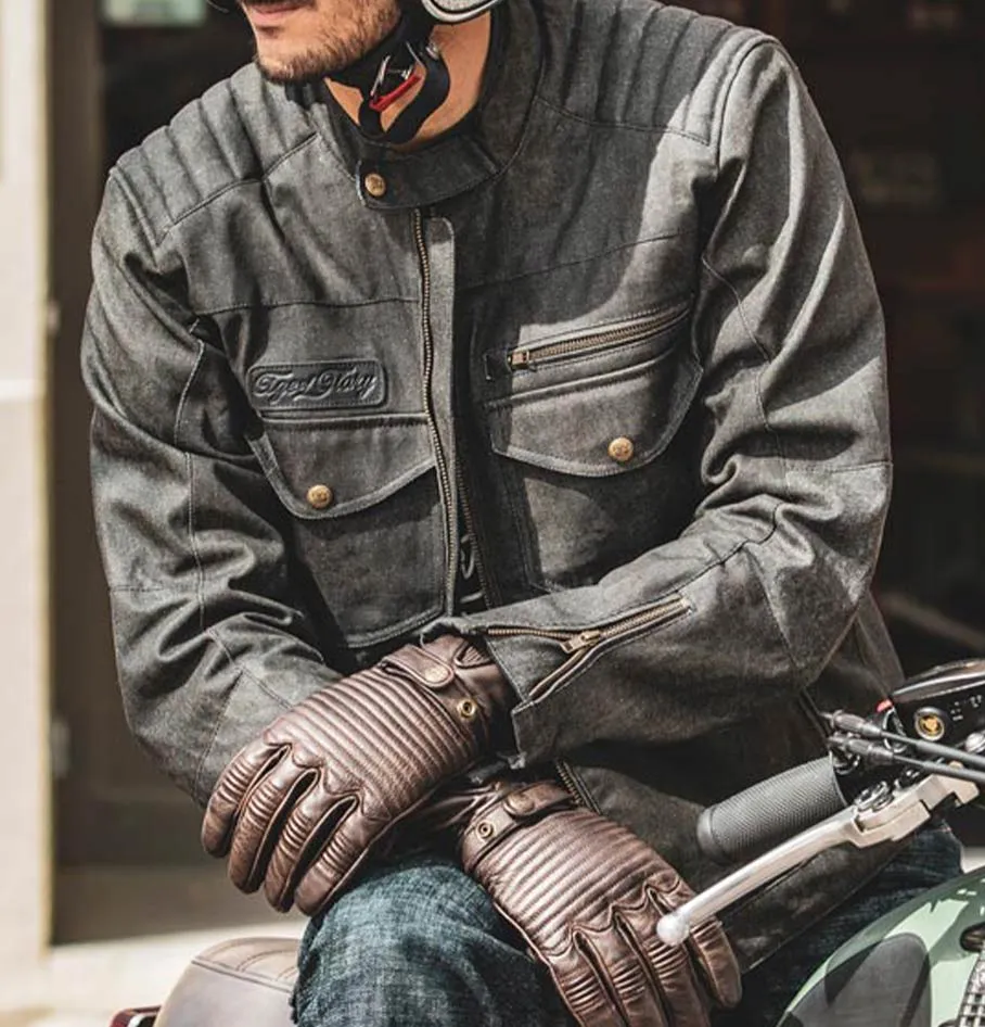 Age of Glory Worker Waxed Cotton Jacket - Raw Denim