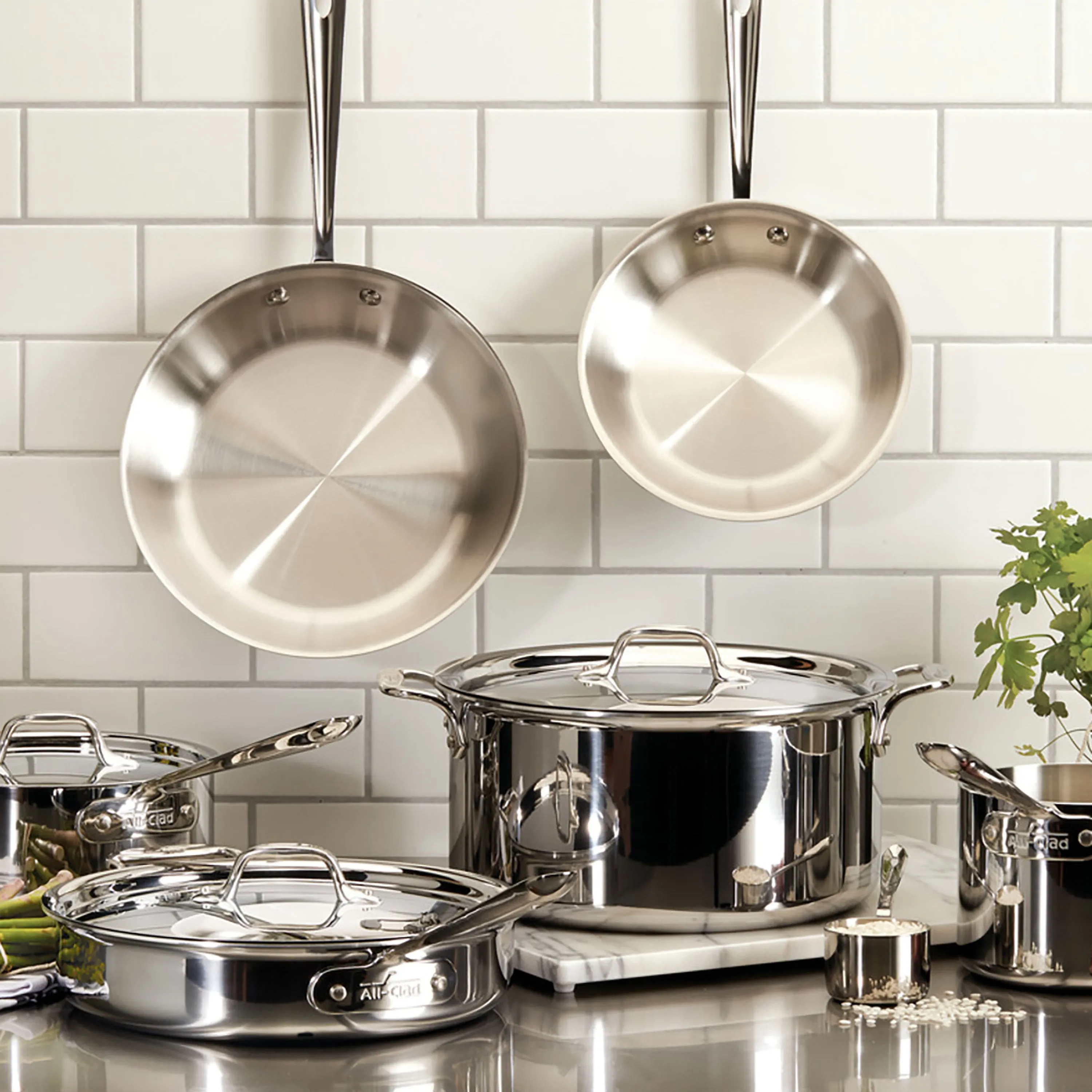 All-Clad d3 Stainless 14 Piece Cookware Set