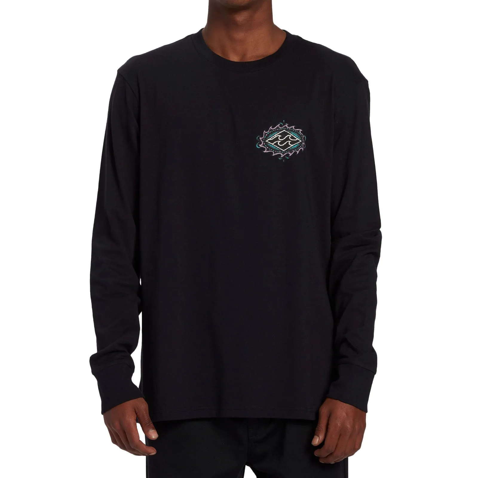 Billabong Mens Crayon Wave Long Sleeve Cotton T-Shirt