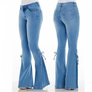 Bow-Tie Bell Bottom Jeans