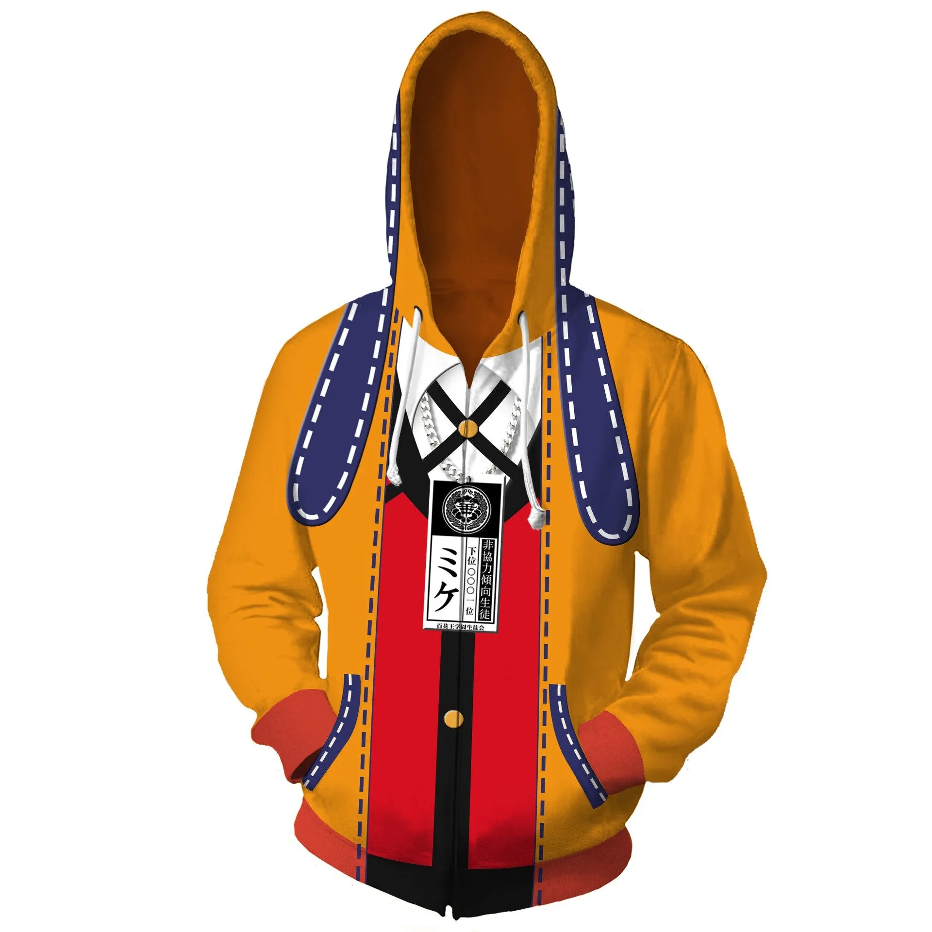 Costumes Kakegurui Compulsive Gambler Jabami Yumeko Cosplay Hoodies Yomoduki Runa Coats Adult Unisex Hooded Zipper Sweater