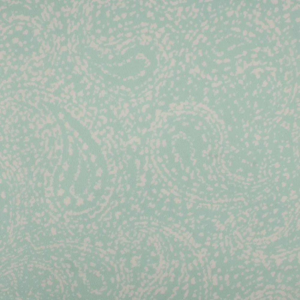 Crepe Print - DELPHINE - Paisleys - Aqua