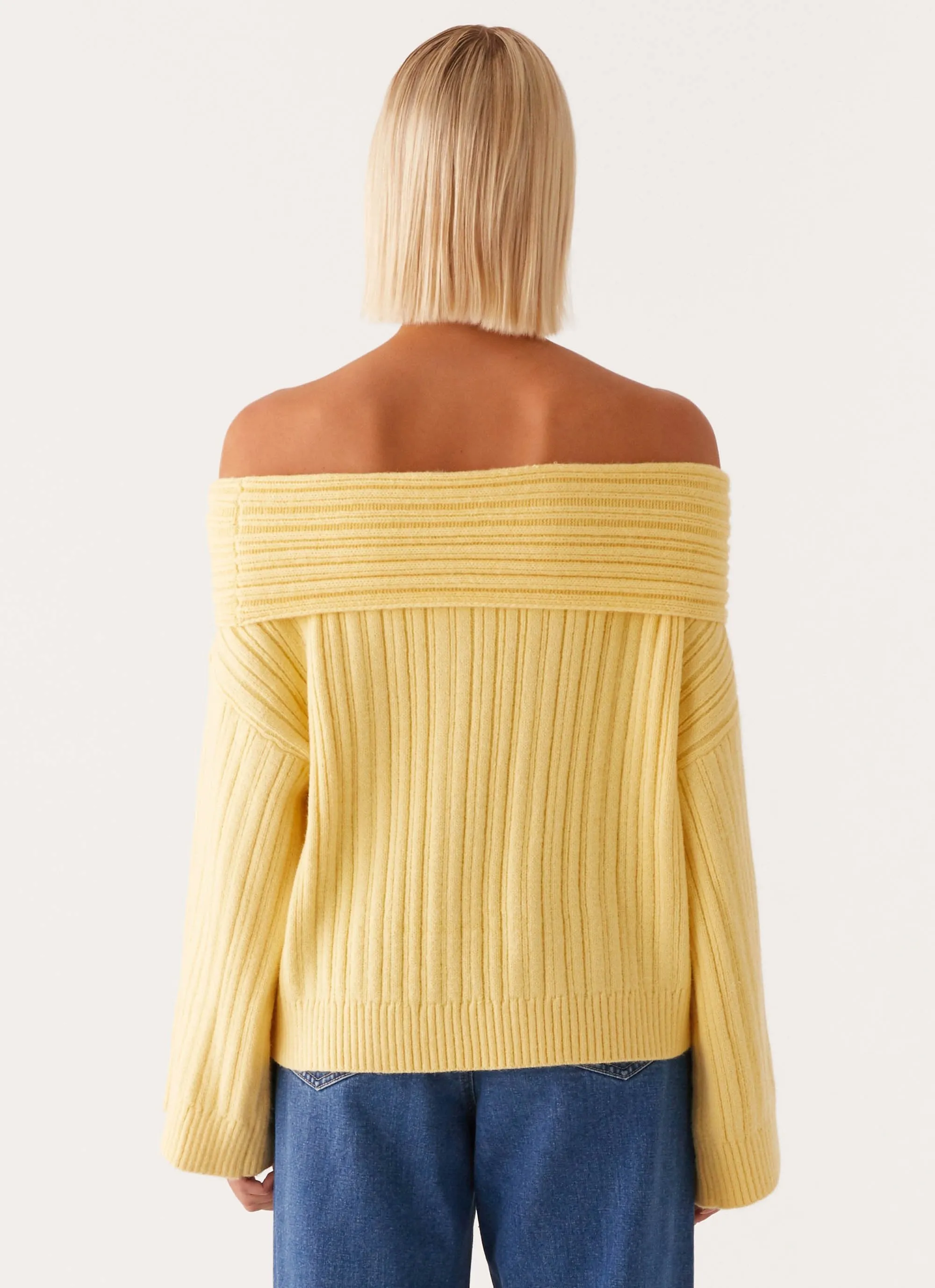 Federica Off Shoulder Knit - Lemon