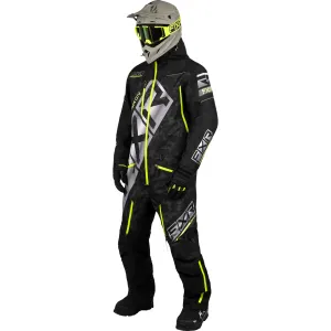 FXR CX F.A.S.T. Insulated Snowmobile Monosuit Black Camo/HiVis