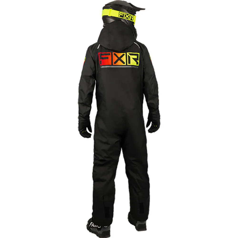 FXR Mens Recruit Lite Snowmobile Monosuit Black/Sherbert