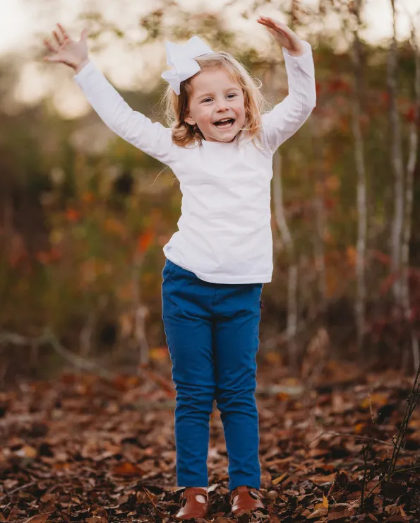 Girls Soft Cotton Jersey Long Sleeve Tee | Plum