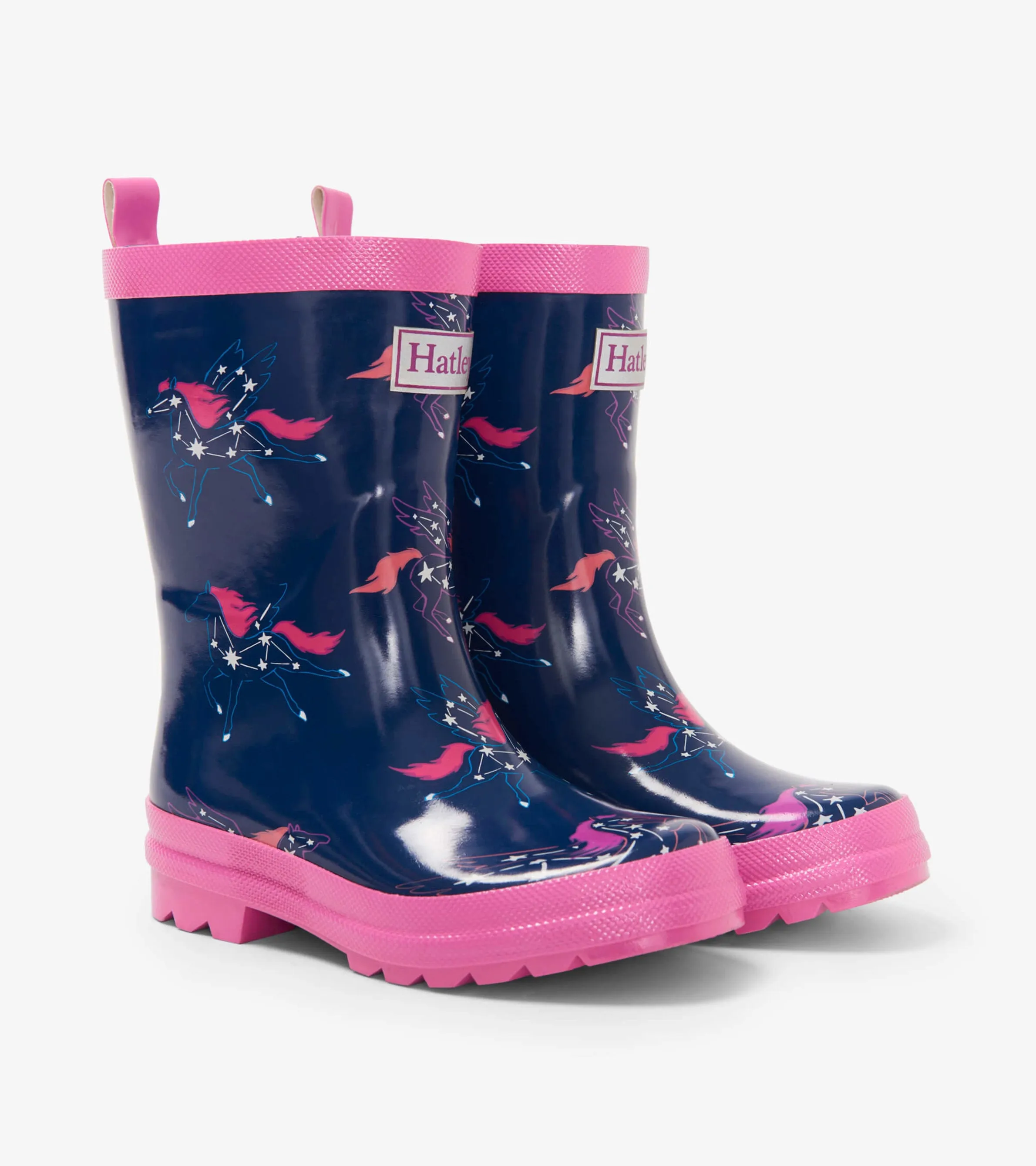 Hatley Unicorn Pegasus Constellations Shiny Rain Boots