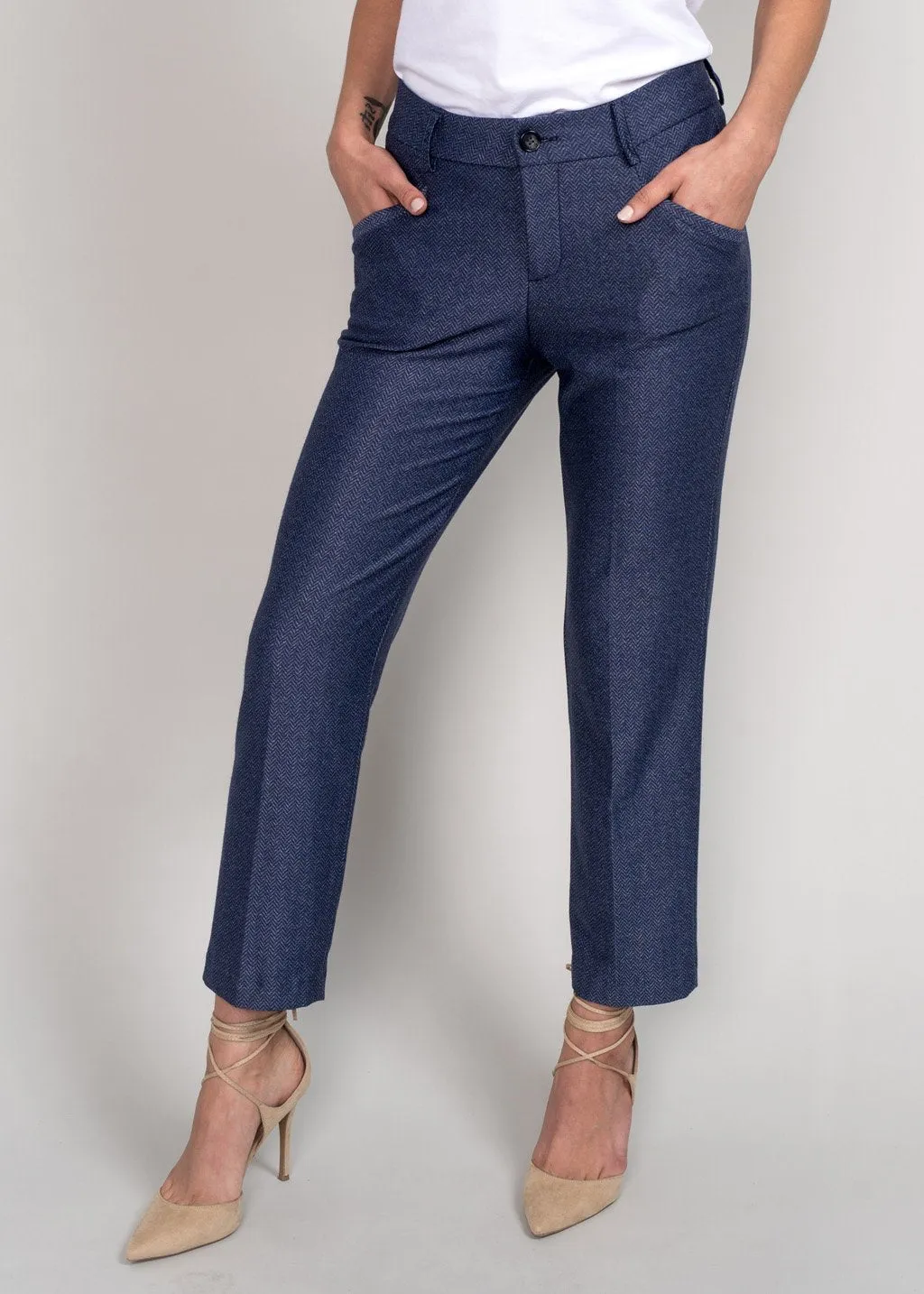 Herringbone Crop Pants