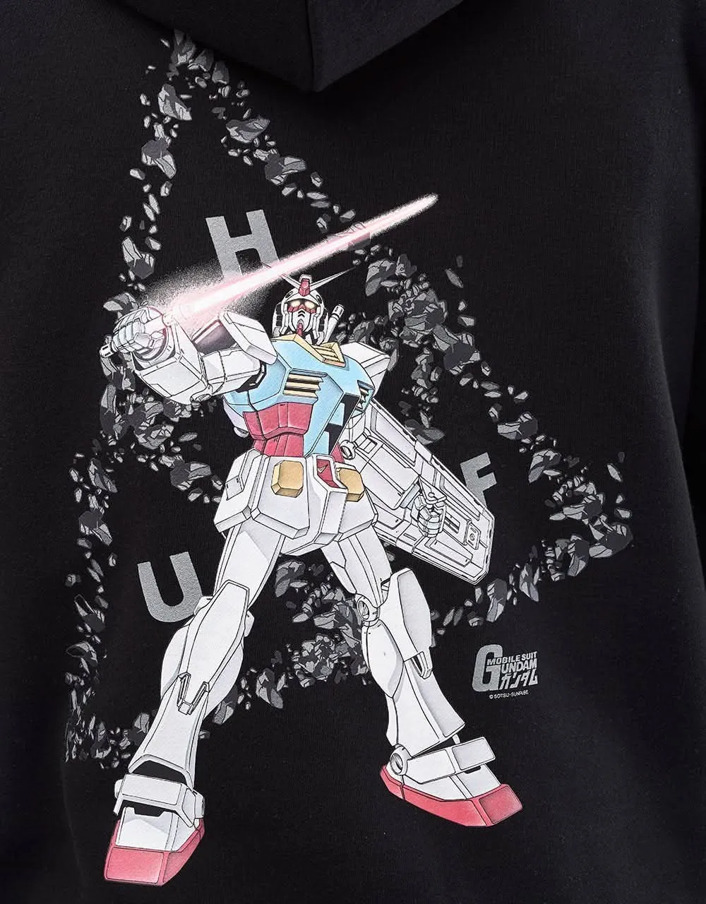 HUF x Mobile Suit Gundam Triple Triangle EXCLUSIVE Pullover Hoodie - Black