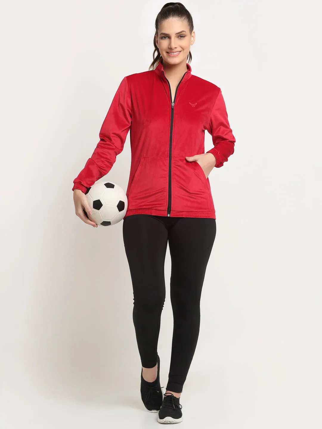 Invincible Women's Velour Full Zip Jacket