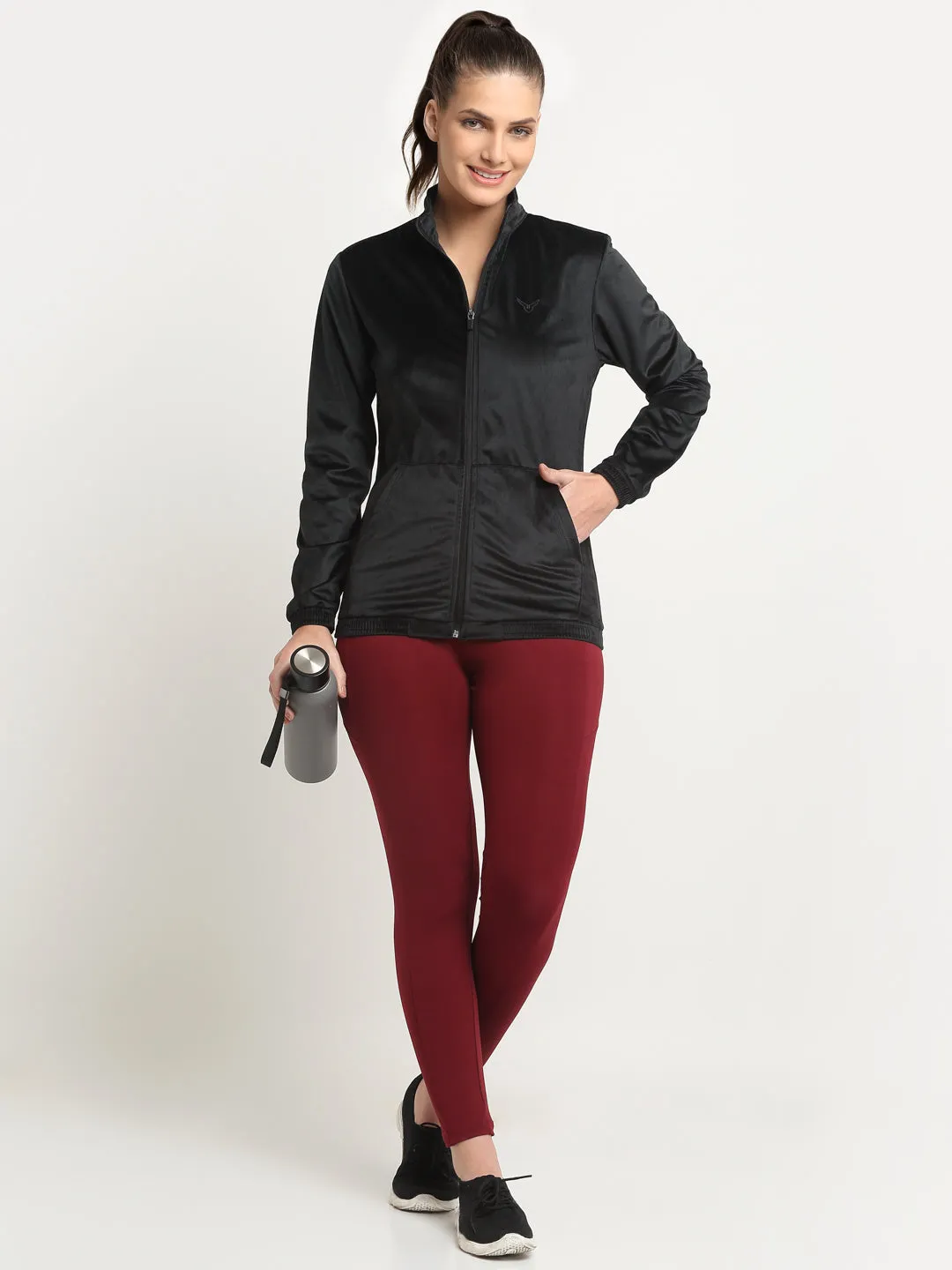 Invincible Women's Velour Full Zip Jacket