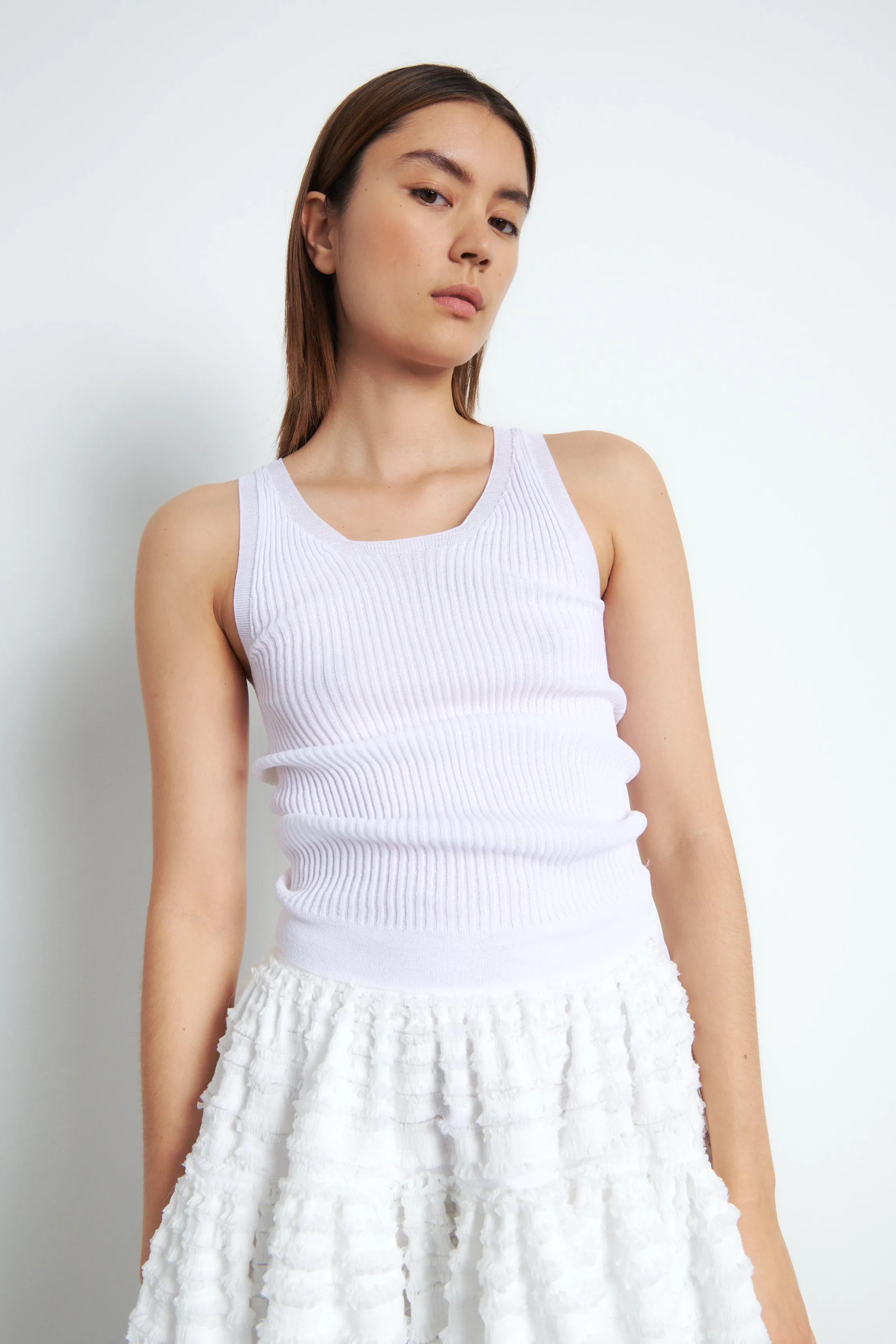 JOSIE | TANK TOP COTTON BLEND WHITE