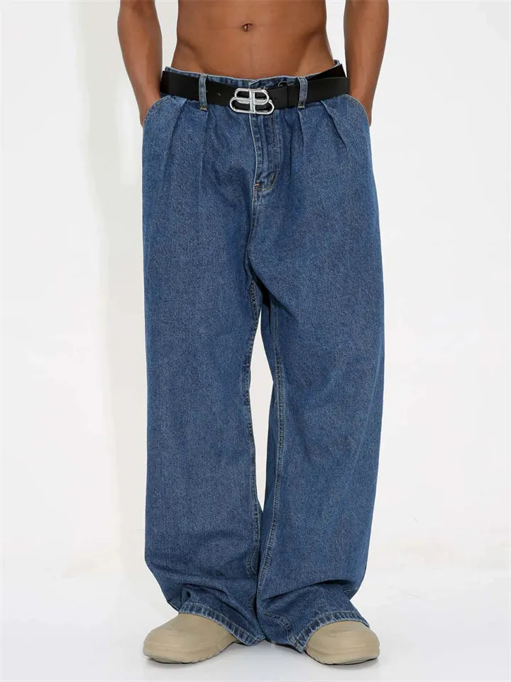 Men's Trendy All Match Mid Waist Straight-Leg Jeans