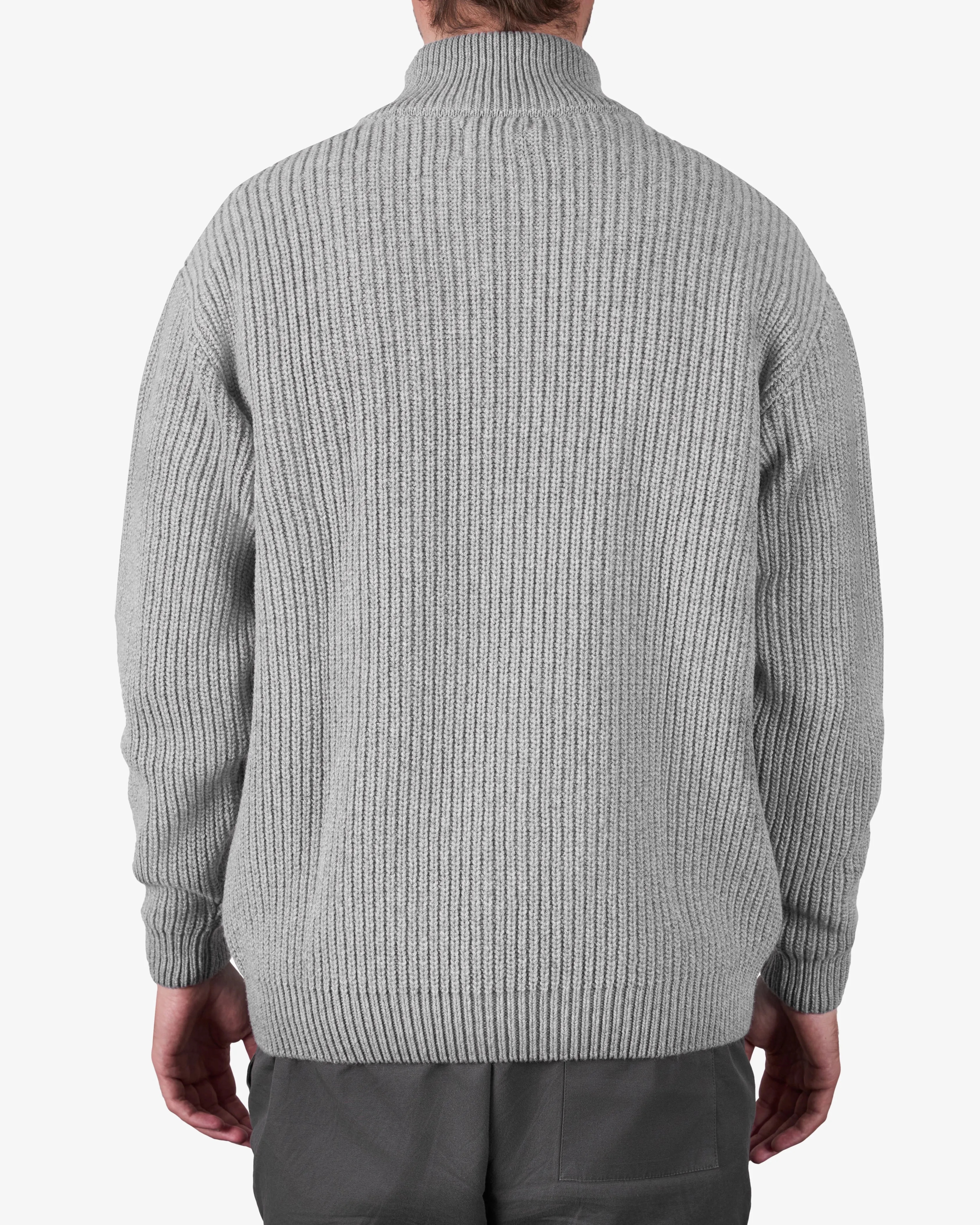 Merino Quarter Zip - Heather Grey