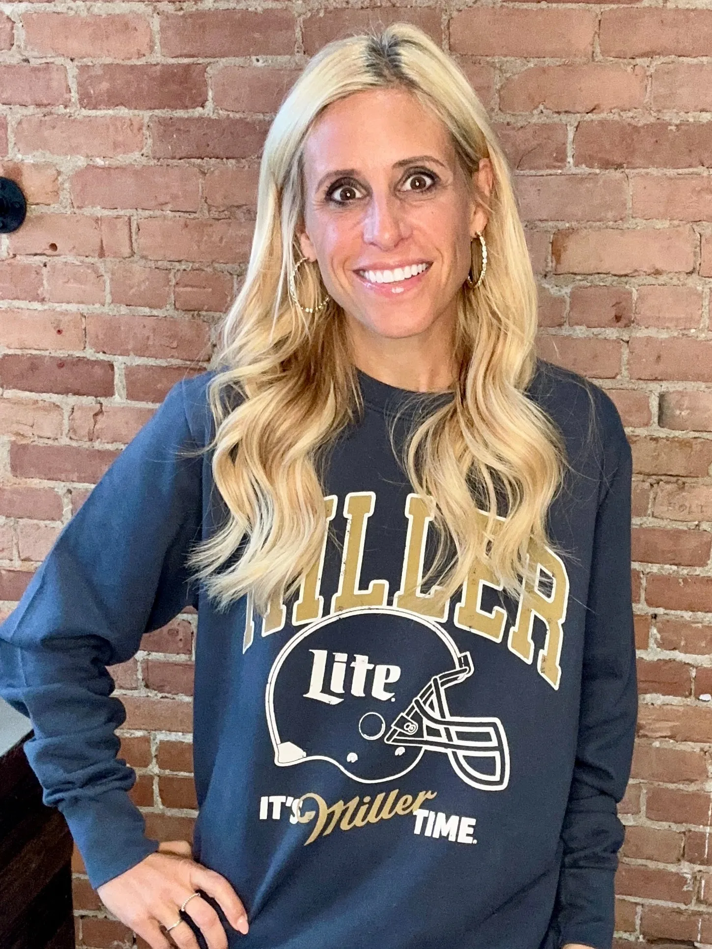 MILLER TIME FOOTBALL SWEATSHIRT