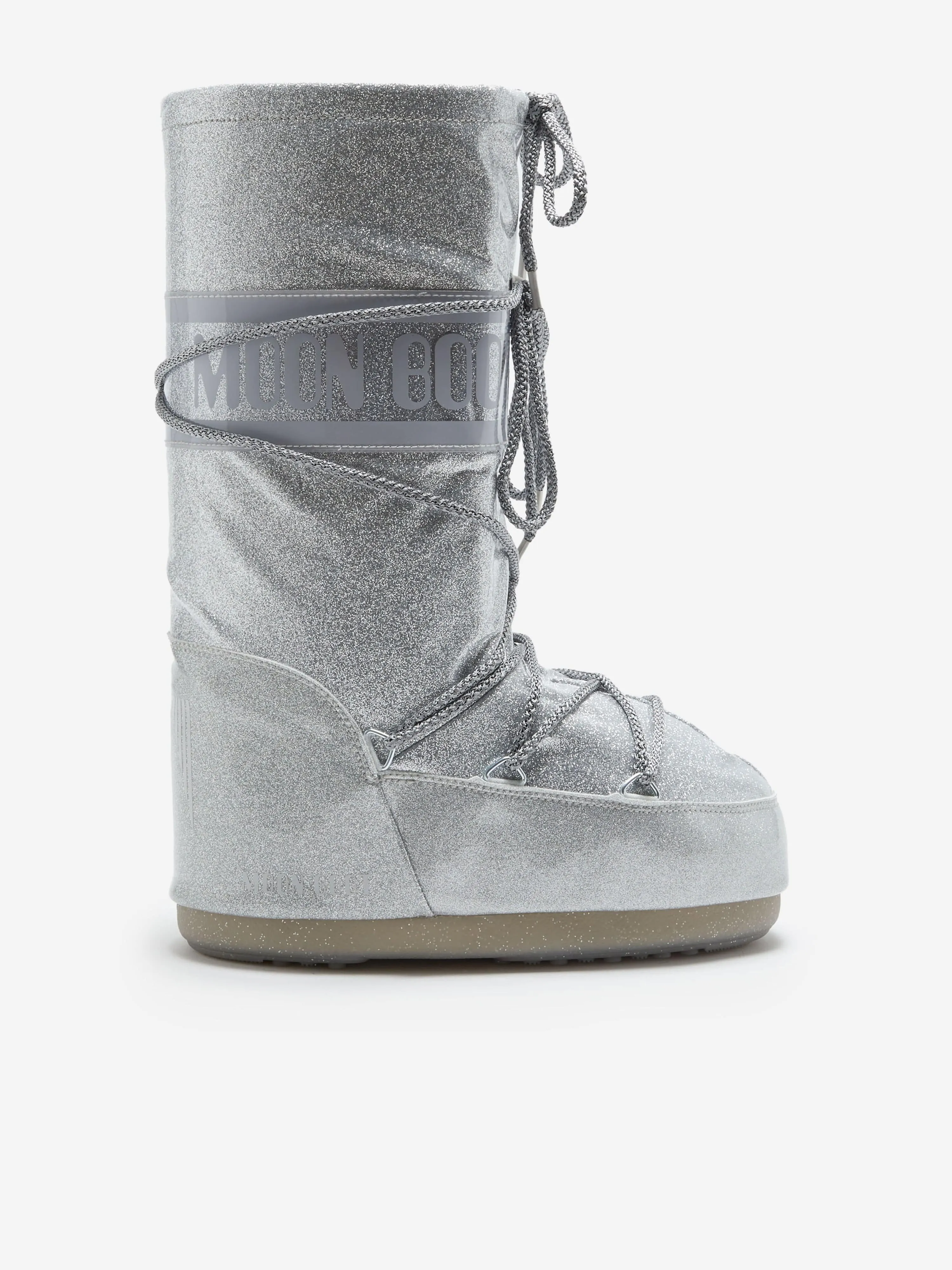 Moon Boot Kids Icon Glitter Boots in Silver