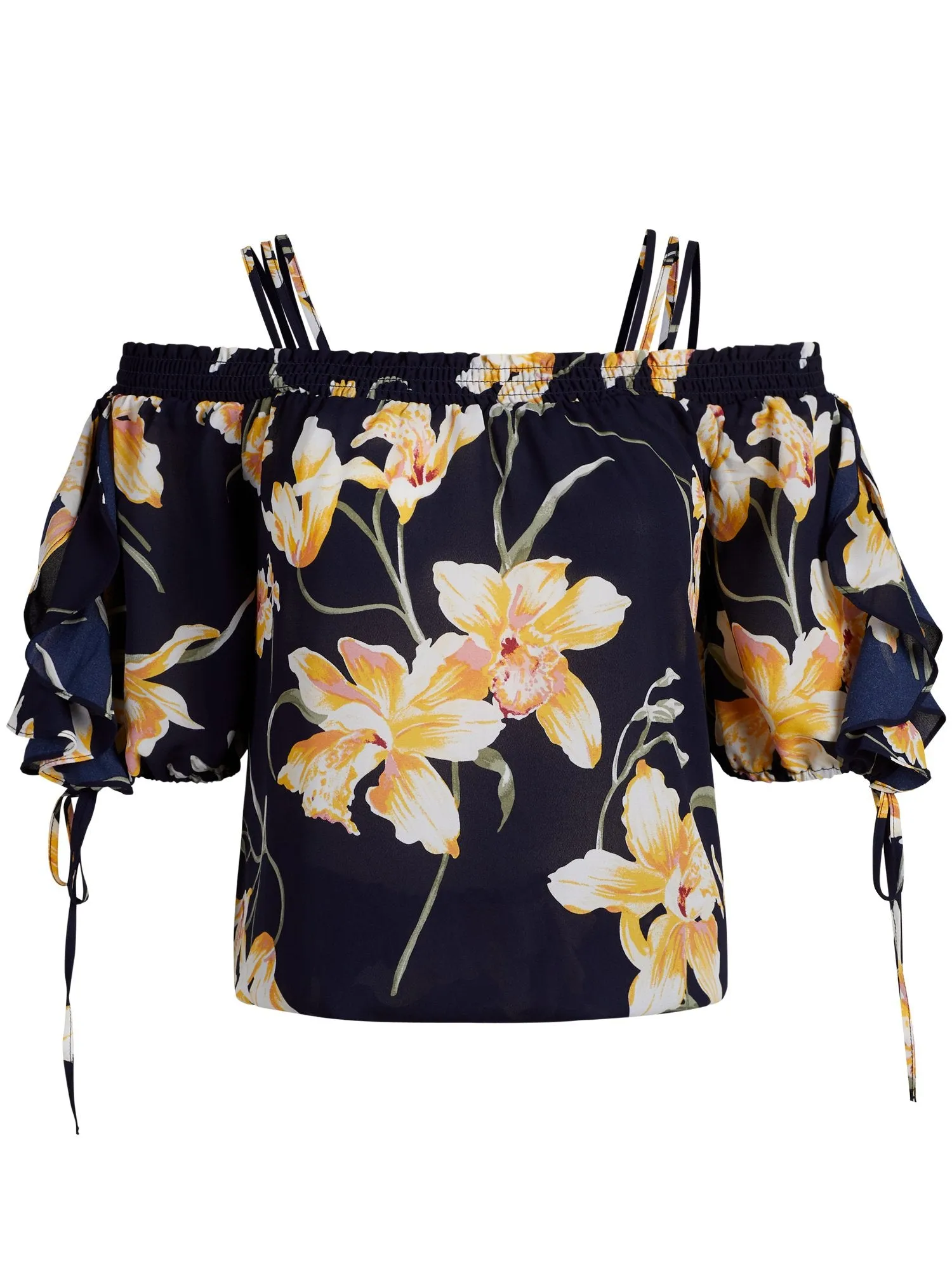 Multi-Strap Blouse - 7th Avenue