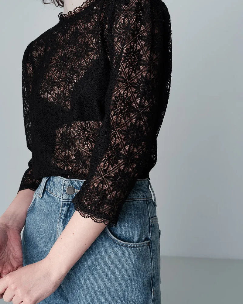 Navi Lace Top Black