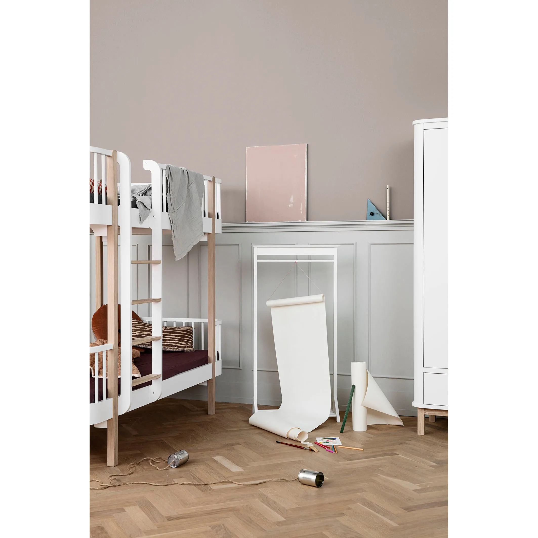 Oliver Furniture Wood Wardrobe 3 Doors White/Oak