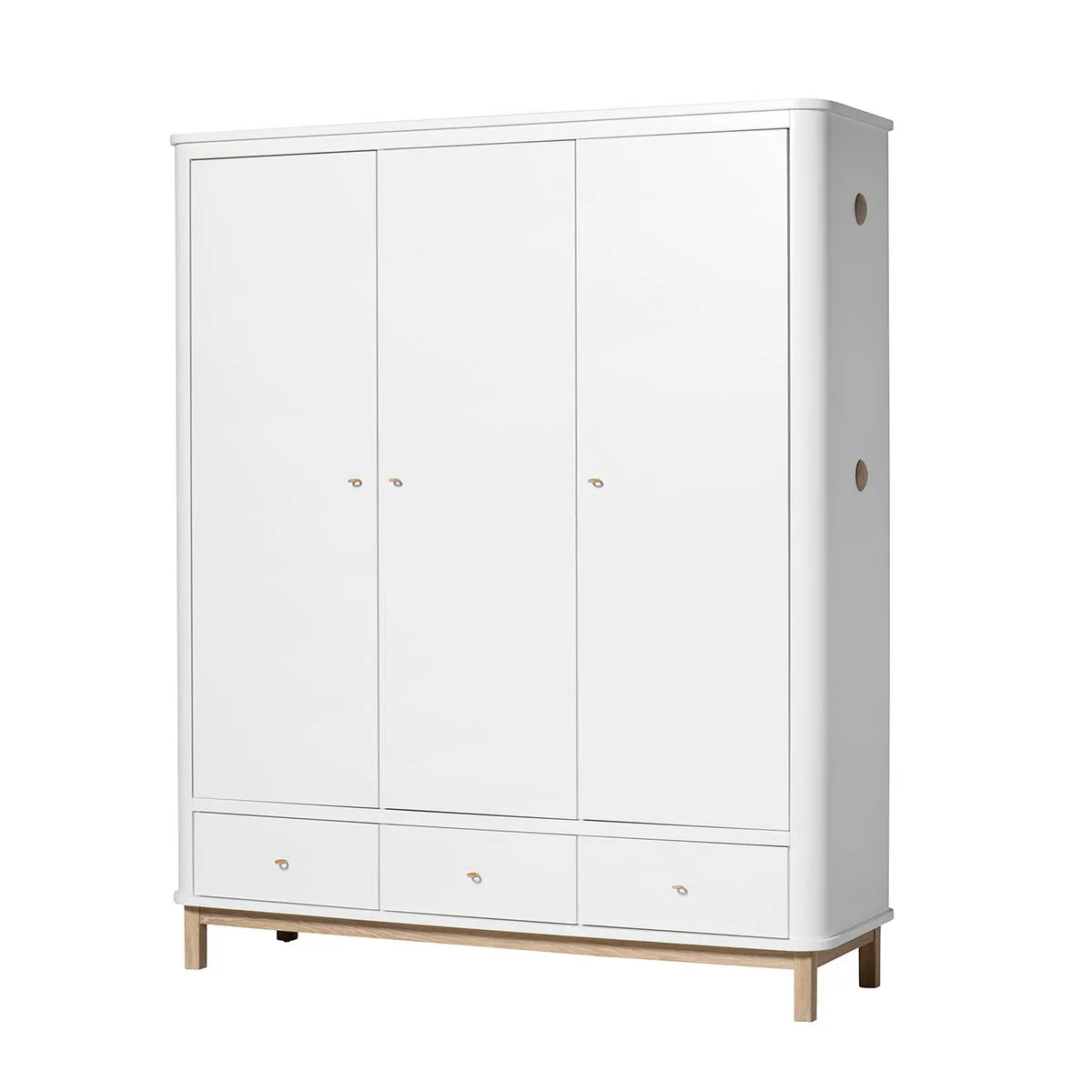 Oliver Furniture Wood Wardrobe 3 Doors White/Oak