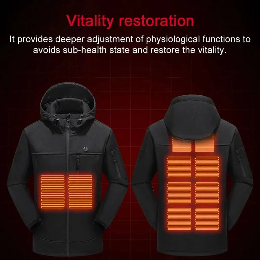 Outdoor USB Heating Jackets Warming Coat Winter Flexible Electric Thermal Clothing Fishing Hiking Warm Clothes