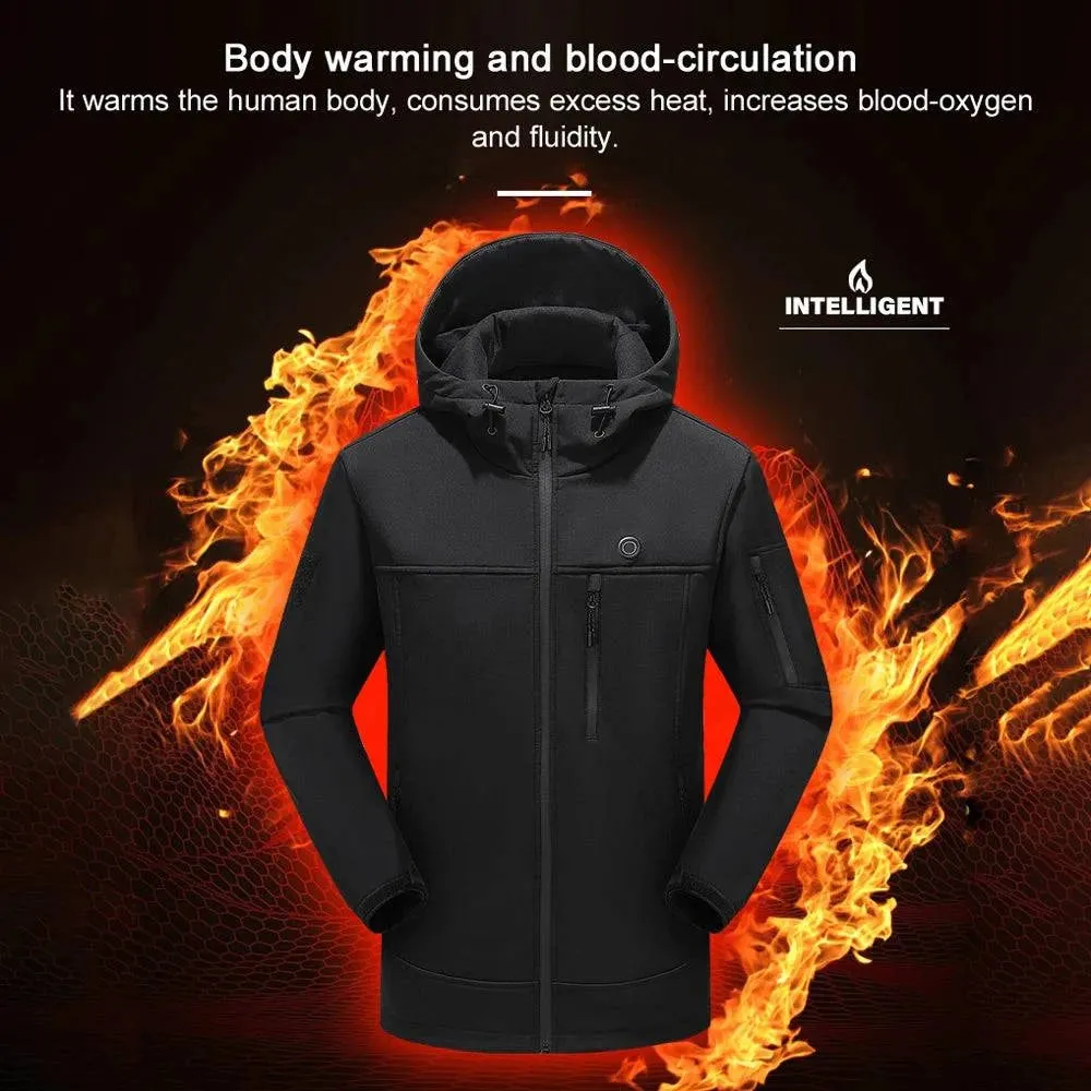 Outdoor USB Heating Jackets Warming Coat Winter Flexible Electric Thermal Clothing Fishing Hiking Warm Clothes