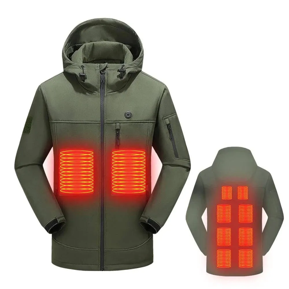 Outdoor USB Heating Jackets Warming Coat Winter Flexible Electric Thermal Clothing Fishing Hiking Warm Clothes