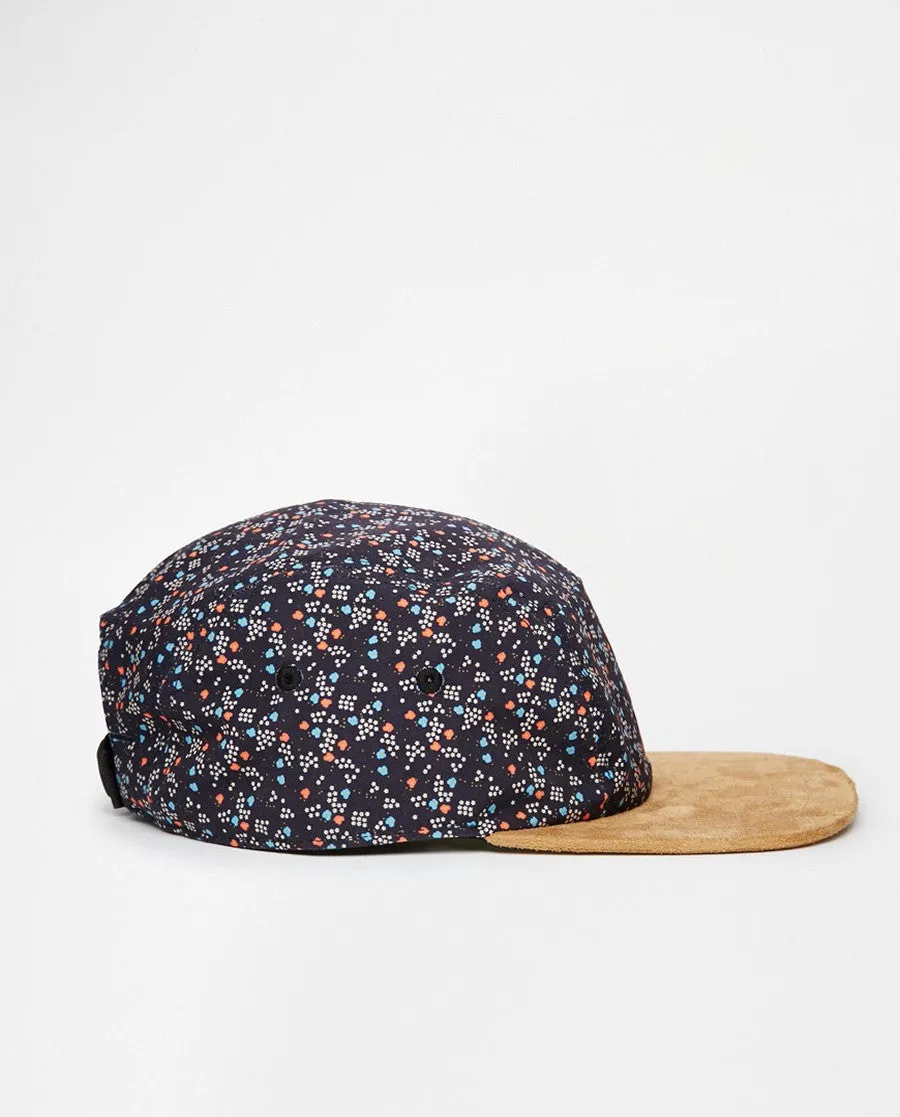 Panel Cap In Navy Floral