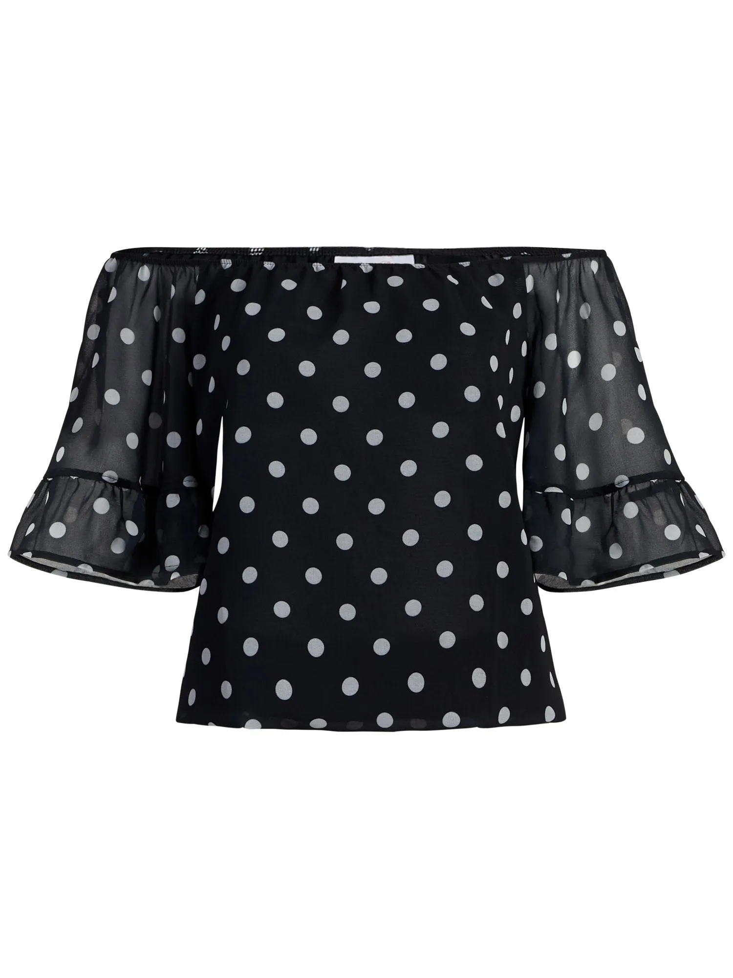 Polka Dot Off-The-Shoulder Top - Sweet Pea