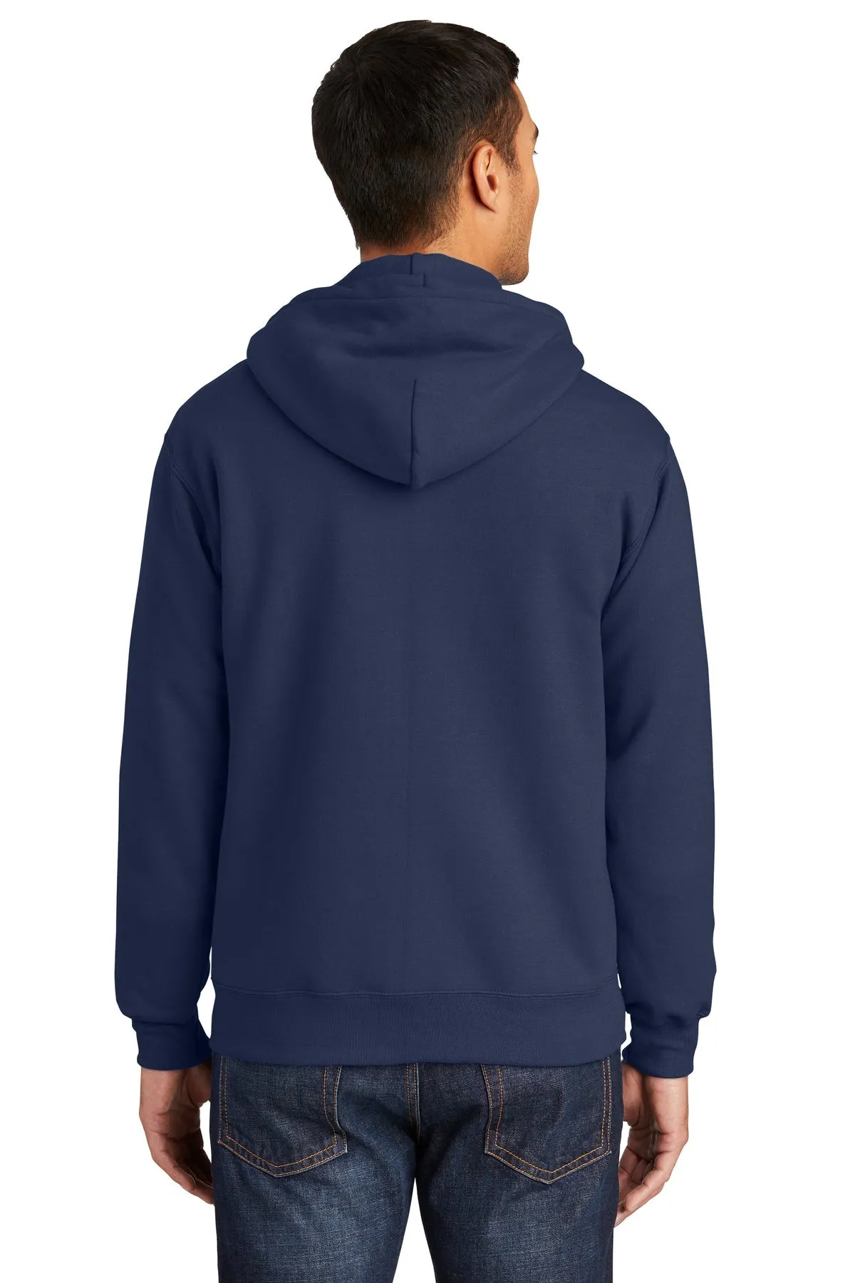 Port & Company Essential Fleece Customized Zip Hoodies, Navy