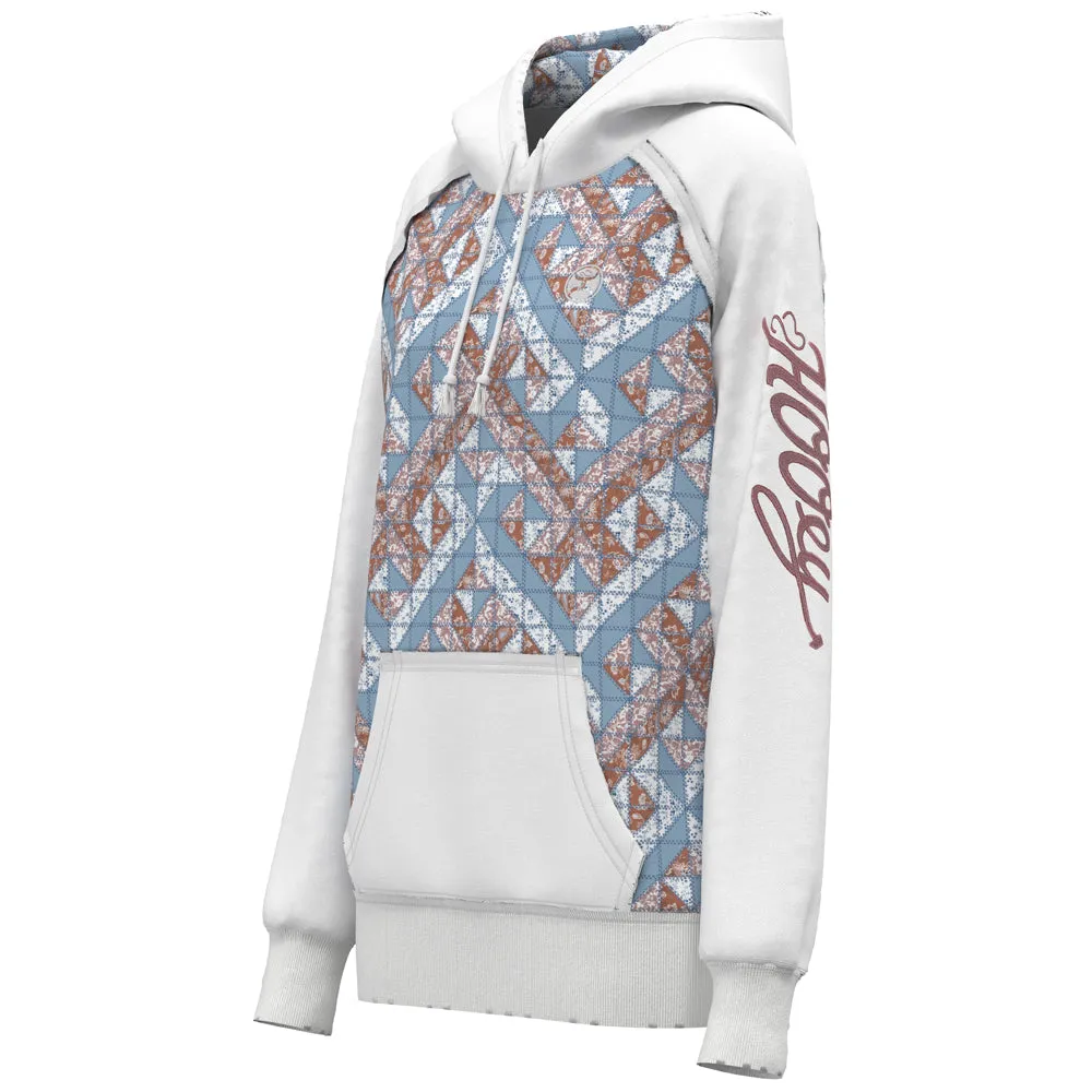 "Chaparral" Hoody Red/Pink/Blue /White Quilted Pattern