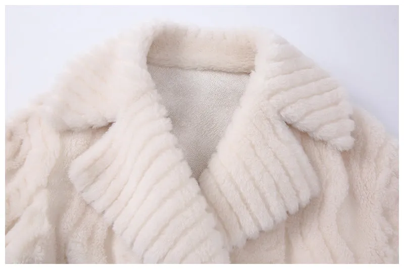 Real Wool Women's Fur Trench Coat