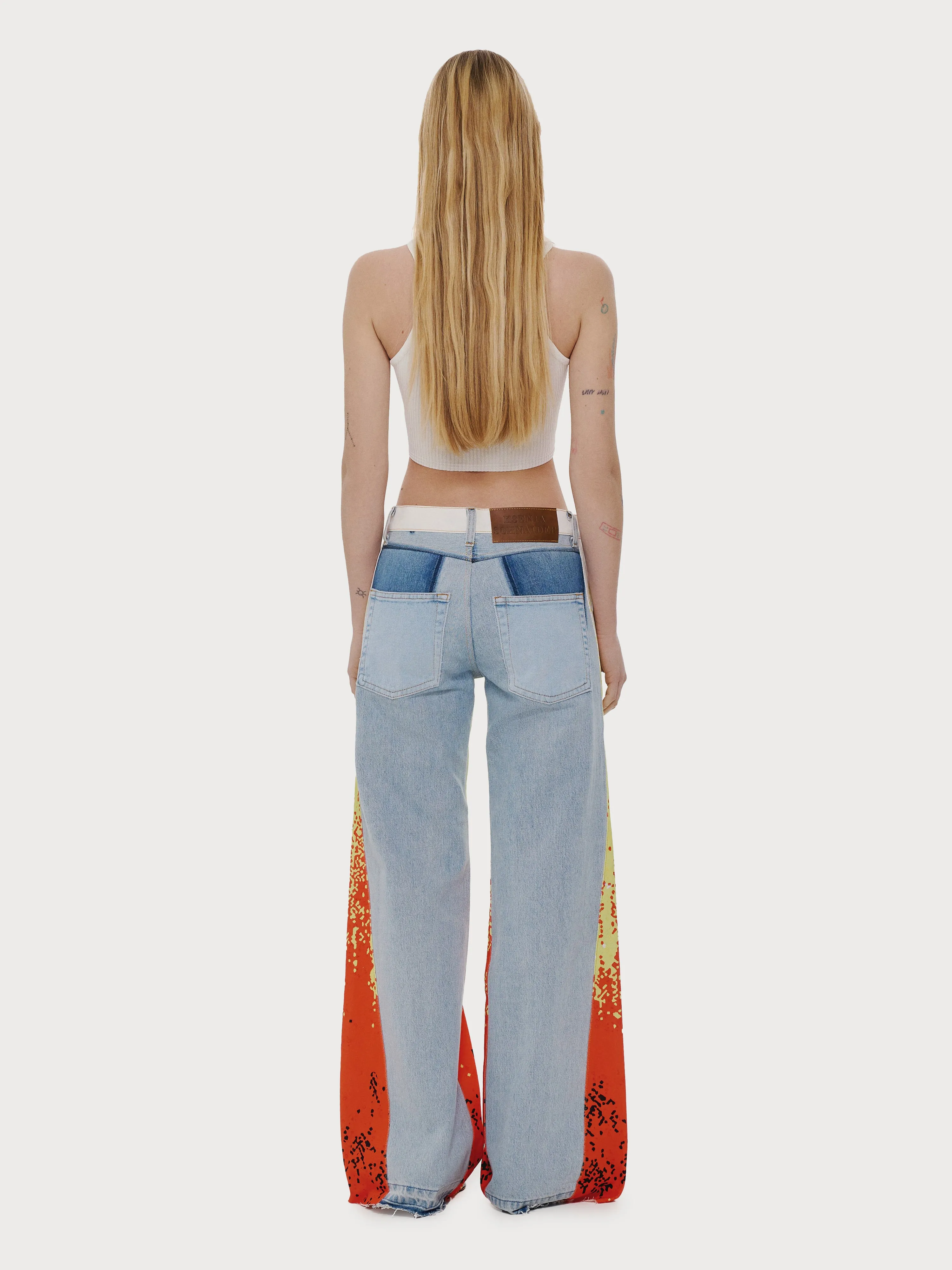 Reworked Flame Jeans