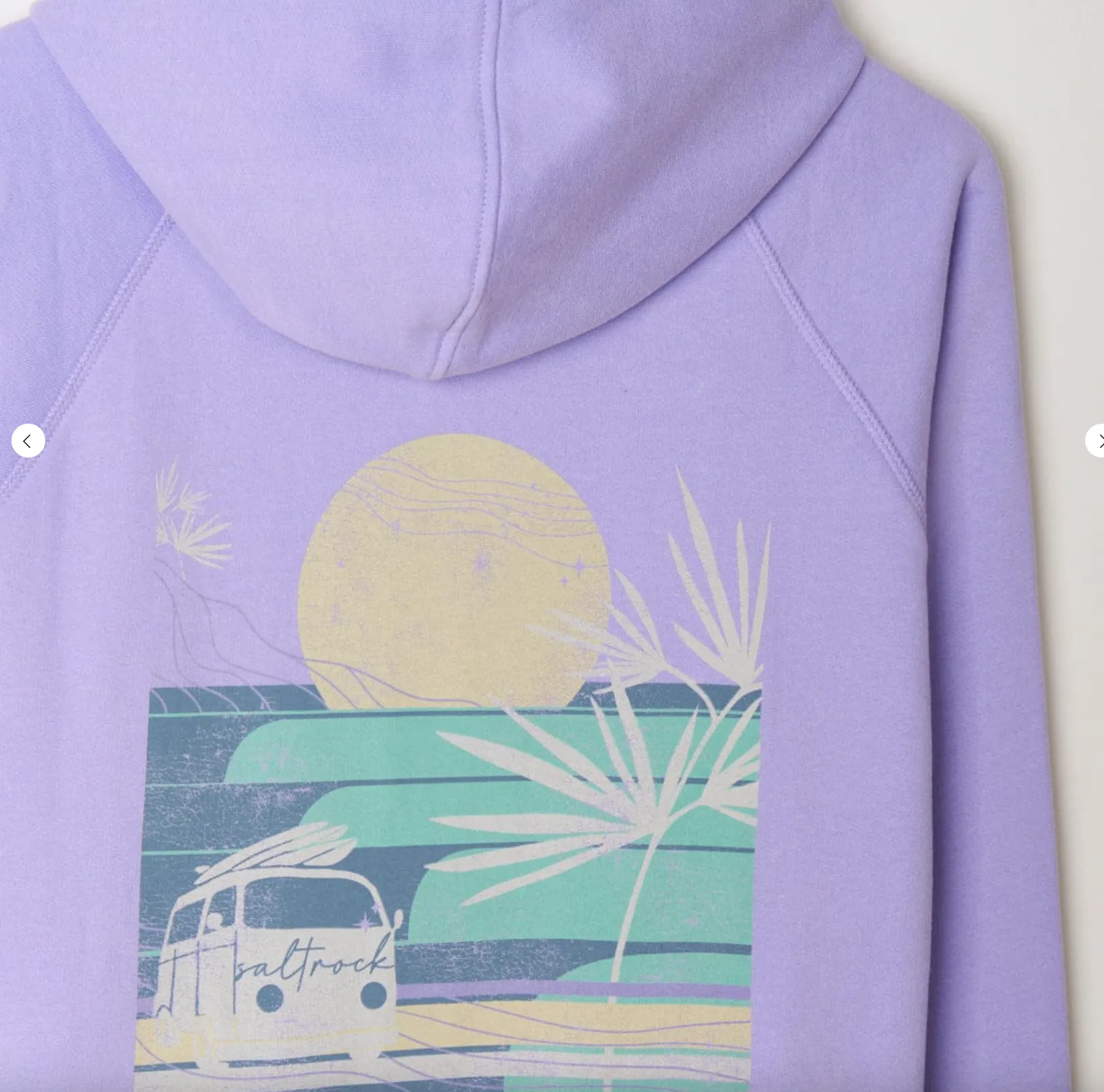 Saltrock Poster - Womens Zip Hoodie - Lilac