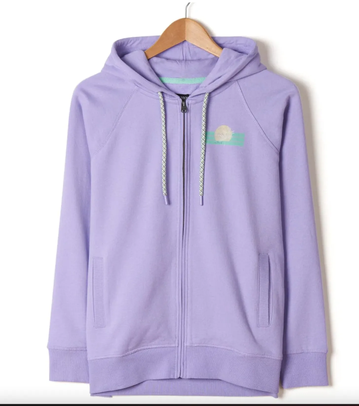 Saltrock Poster - Womens Zip Hoodie - Lilac