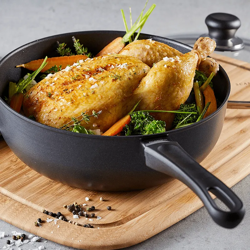 Scanpan Classic Stratanium Deep Sauté Pan w/Lid, 4-qt