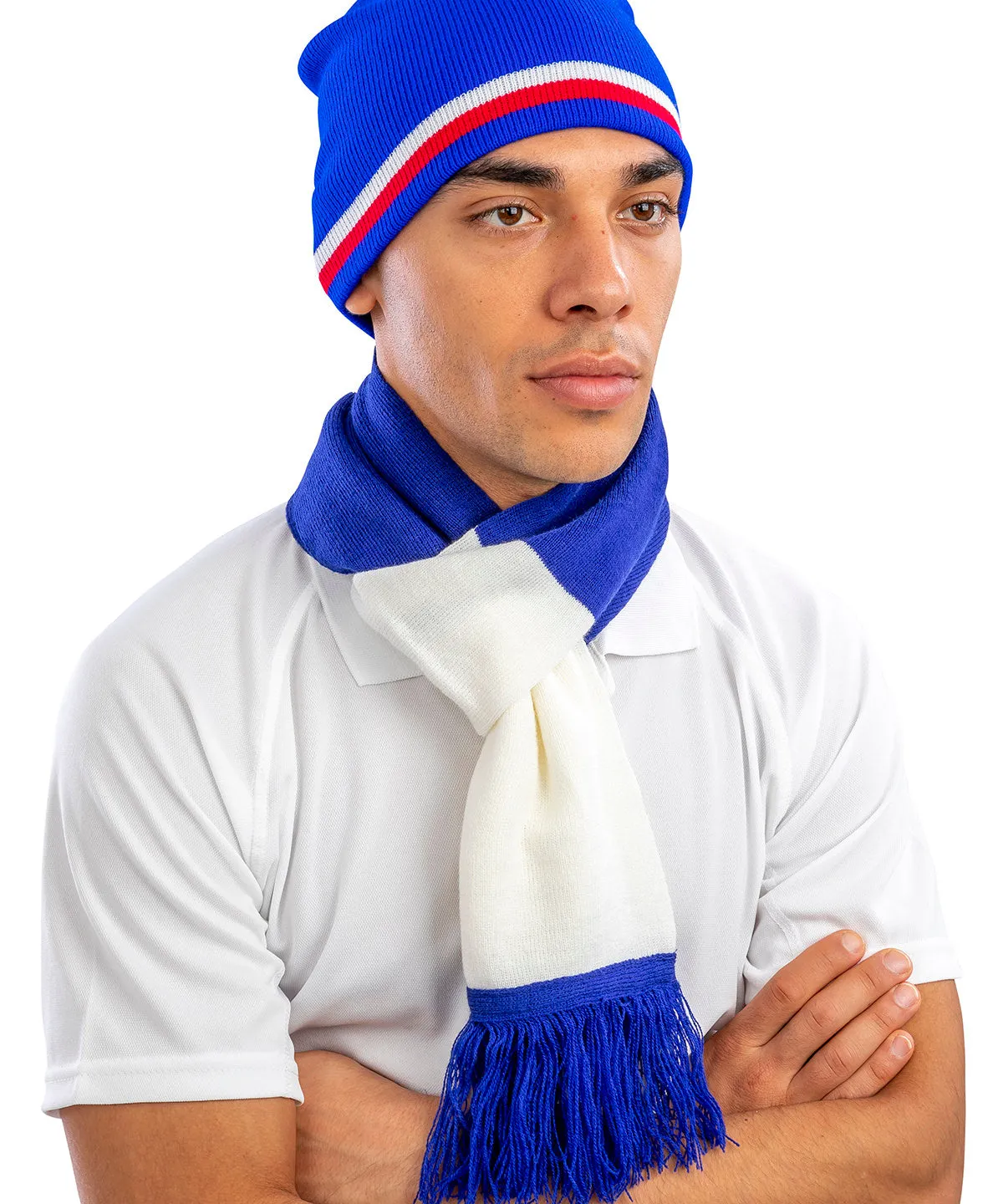 Team scarf | Royal/White