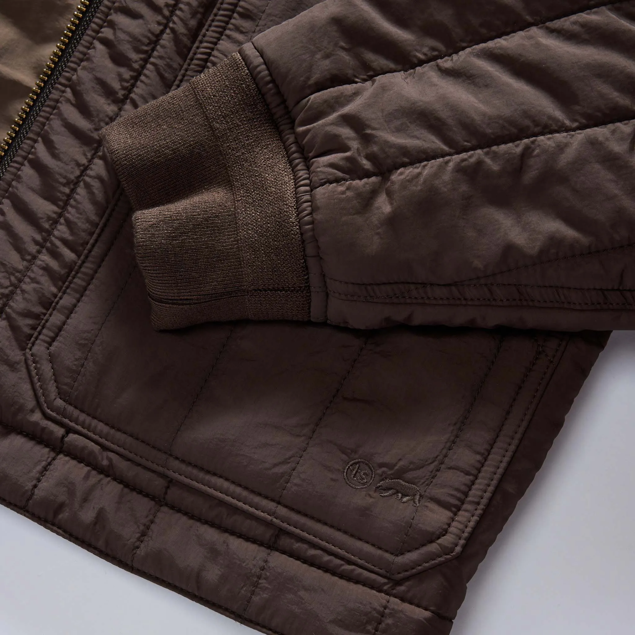 The Able Jacket in Soil Quilted Nylon