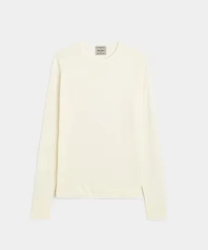 Todd Snyder x John Smedley Long Sleeve Crew in Snow White