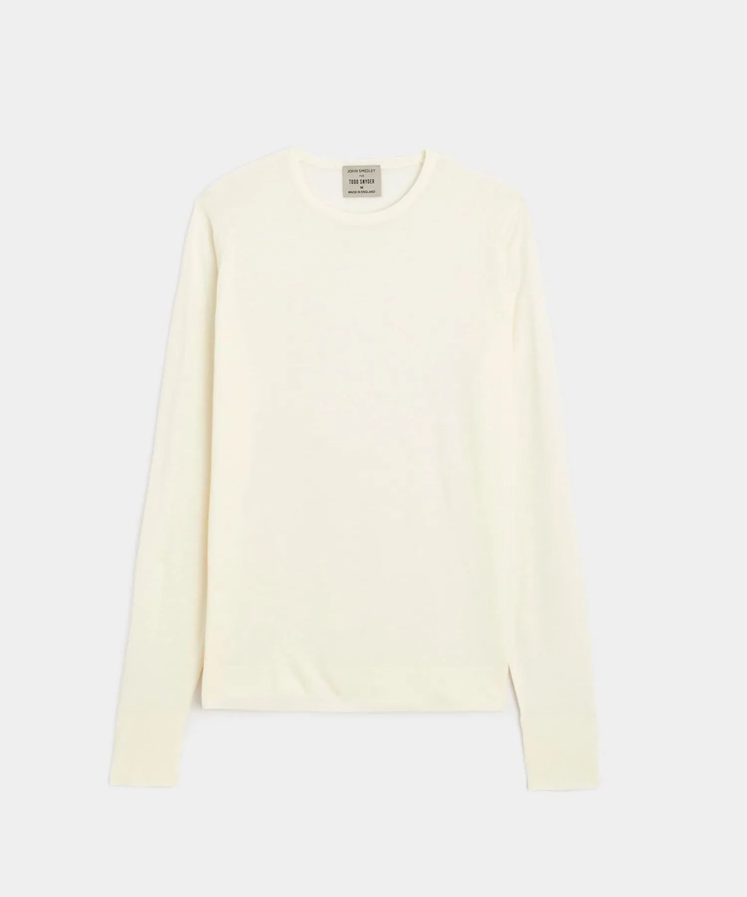 Todd Snyder x John Smedley Long Sleeve Crew in Snow White