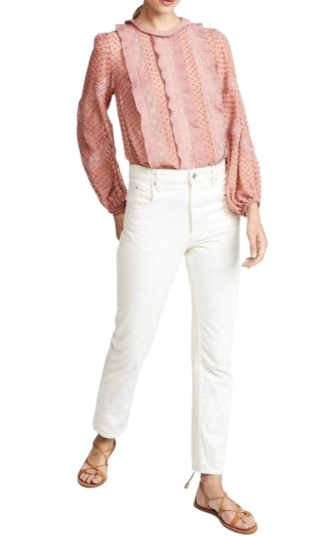 Unbridled Spliced Silk Blouse