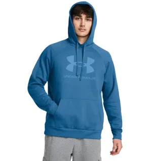 Under Armour Mens Rival Fleece Logo Hoodie Photon Blue