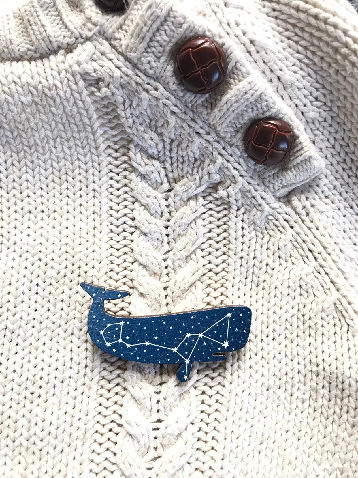 Whale Constellation Brooch