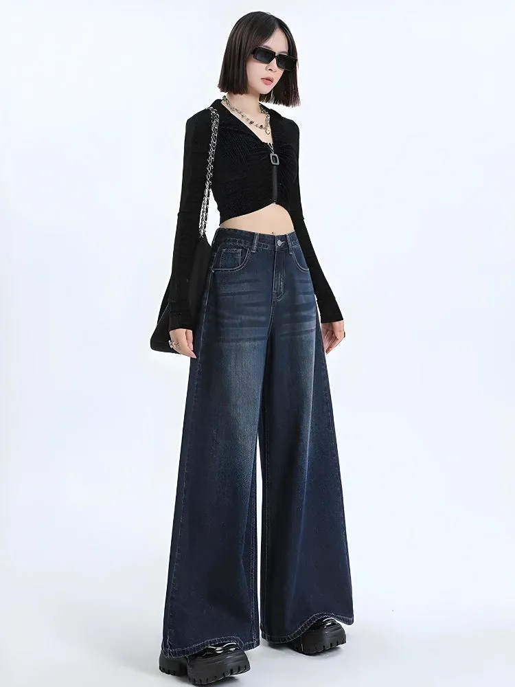 Wide Leg Regular Waist Jeans