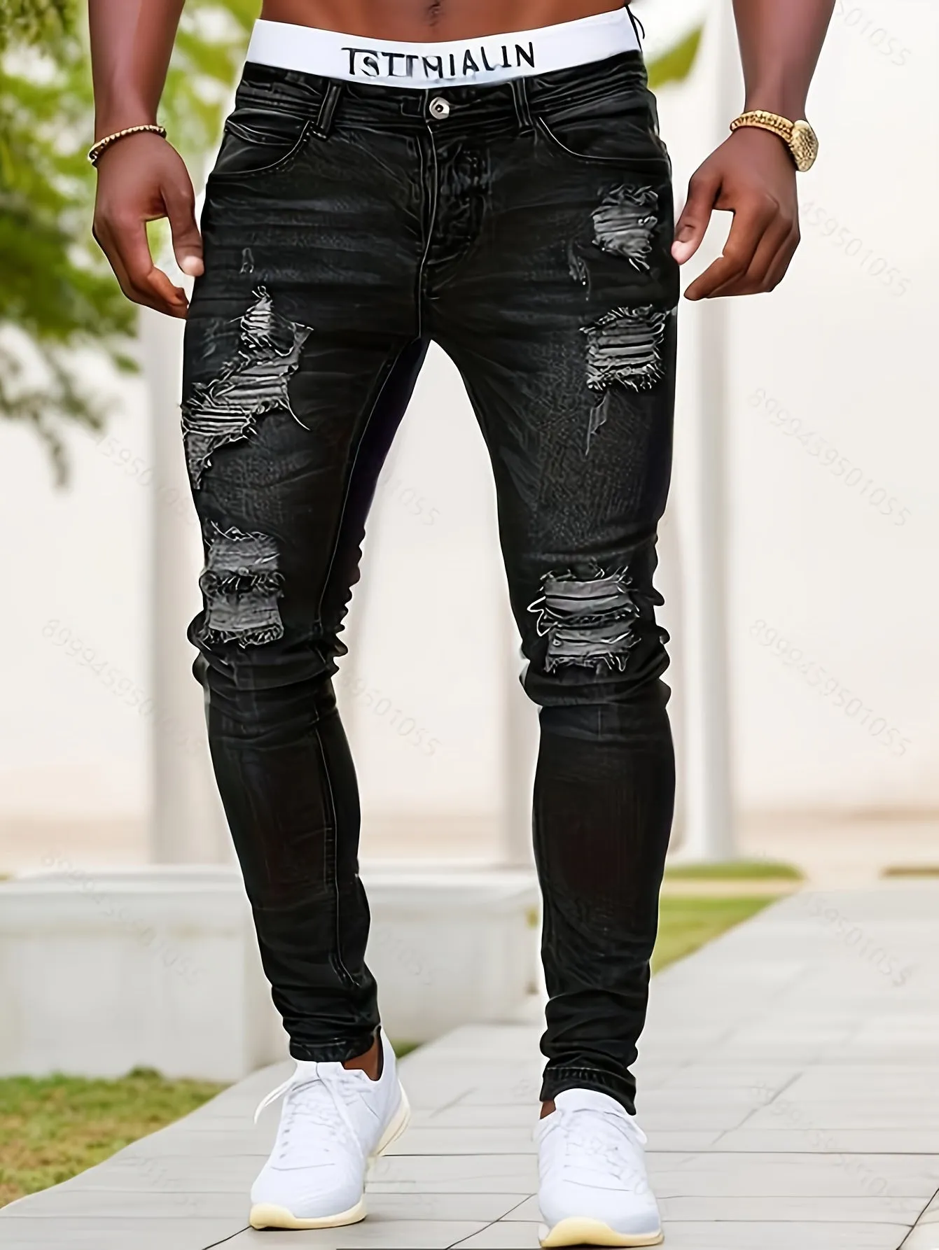 Zyren Jeans | Heren gescheurde jeans